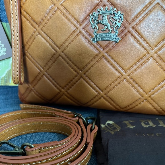 NWT PRATESI FIRENZE CROSSBODY SHOULDER BAG WRISTLET PURSE POUCH - Picture 8 of 14